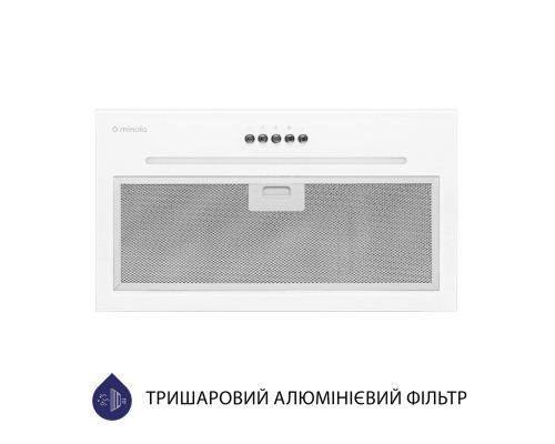 Вытяжка полновстраиваемая Minola HBI 5664 WH GLASS 1000 LED Line ( УТ000003032 )