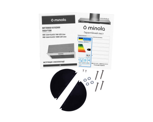 Вытяжка полновстраиваемая Minola HBI 5664 WH GLASS 1000 LED Line ( УТ000003032 )
