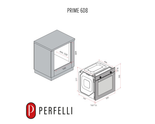 Духовой шкаф электрический PERFELLI PRIME 6D8 NERO ( УТ000004778 )