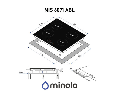 Поверхня індукційна Minola MIS 6071 ABL