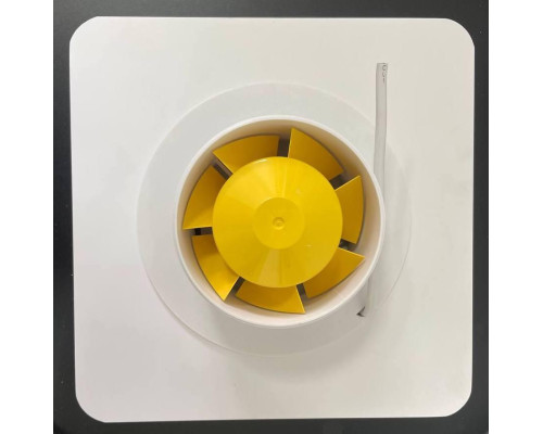 Вентилятор скрытого монтажа под натяжной потолок Slim Vent 100 Круглый Черный с черным контуром
