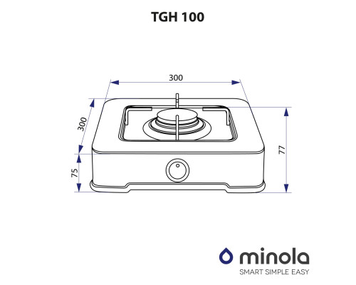 Настільна газова плита Minola TGH 100 BR ( УТ000003483 )
