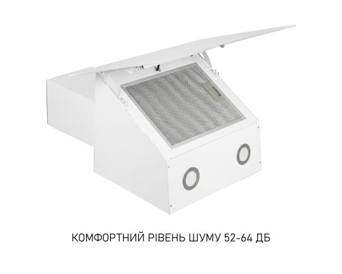 Витяжка декоративна похила Minola HVS 6812 WH 1200 LED ( УТ000004842 )