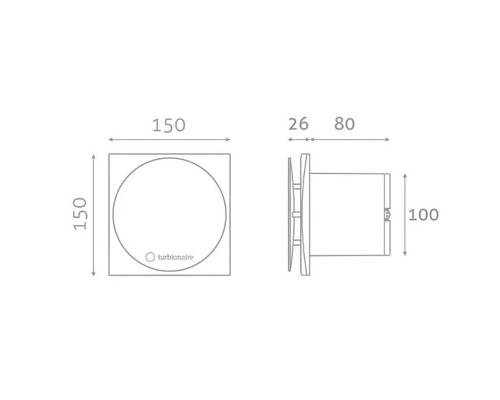 Вытяжной вентилятор Turbionaire MIO 100 LL SC standart Chrom хром