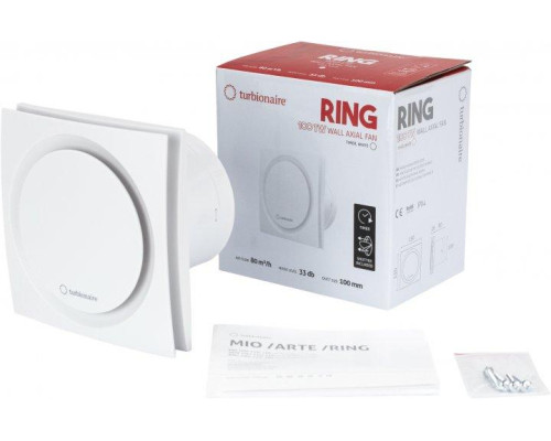 Вытяжной вентилятор Turbionaire RING 100 SW standart White белый матовый