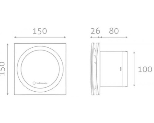 Вытяжной вентилятор с таймером Turbionaire RING 100 TW standart White белый матовый