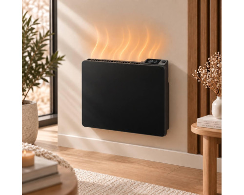 Електричний конвектор ЕЛЕГАНТ Smart ЕВНА-1,0/230С2T (mbg) WiFi Чорна скляна панель