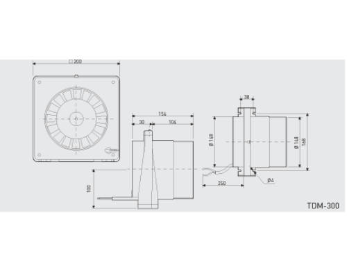 Канальный вытяжной вентилятор SOLER&PALAU TDM 300