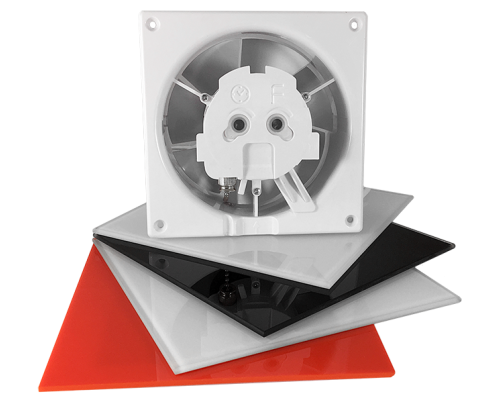 Панель AIRROXY для вытяжных вентиляторов dRim 100/125 Glass White Mat Белая матовая